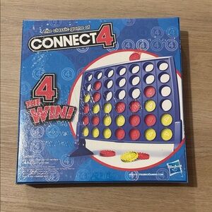 Hasbro Connect 4 Game with Blue Grid and Colorful Discs